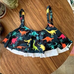 Dressfo Dinosaur Bathing Suit Top. Sz 8/L